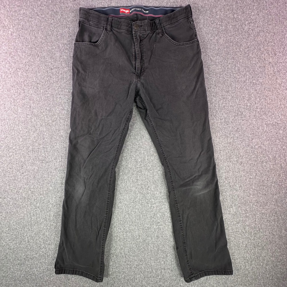 Wrangler Pants Mens 34x32 Five Star Performance Black Stretch Canvas 112360131